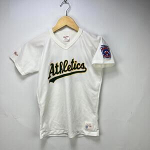 Vintage 80s Oakland Athletics League Jersey MLB Youth Large